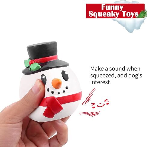Malier 3 Pack Christmas Dog Toys, Funny Latex Dog Chew Toy, Squeaky Interactive Dog Toys for Puppy Small Medium Pets Dogs in Saudi Arabia