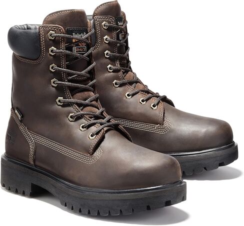 Timberland PRO Men's Direct Attach 8 Inch Soft Toe Insulated Waterproof Industrial Work Boot, Brown-2024 New, 8.5 in Saudi Arabia