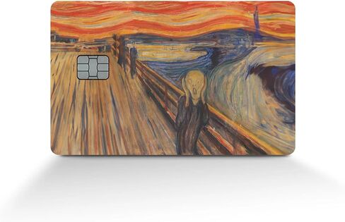 Credit Card Skin (Pack of 2!) - Matte Sleek Vinyl Material - Classic Artwork - Debit/Credit Card Sticker Cover - Card Skins with Chip - Durable & Waterproof (Scream) in Saudi Arabia