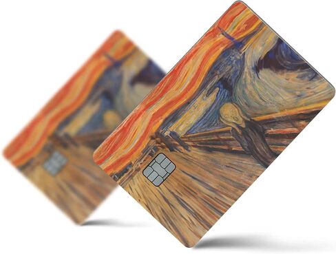 Credit Card Skin (Pack of 2!) - Matte Sleek Vinyl Material - Classic Artwork - Debit/Credit Card Sticker Cover - Card Skins with Chip - Durable & Waterproof (Scream) in Saudi Arabia