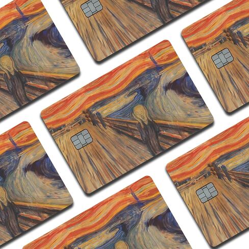 Credit Card Skin (Pack of 2!) - Matte Sleek Vinyl Material - Classic Artwork - Debit/Credit Card Sticker Cover - Card Skins with Chip - Durable & Waterproof (Scream) in Saudi Arabia