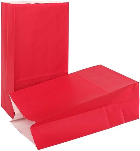KEYYOOMY Small Paper Bags Red Party Goody Bags Party Favor Bags Paper Lunch Bags (100 CT, 3.5 X 2.4 X 7.1 In) in Saudi Arabia