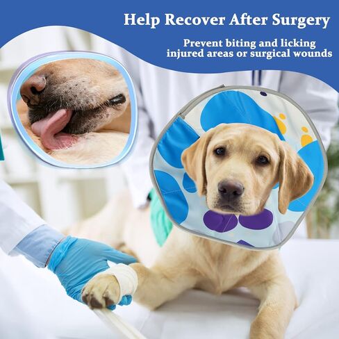 BARKLESS Soft Cones for Medium and Large Dogs After Surgery, Protective Dog Surgery Collar to Prevent Licking, Adjustable Cone of Shame Alternatives (Grey, L) in Saudi Arabia