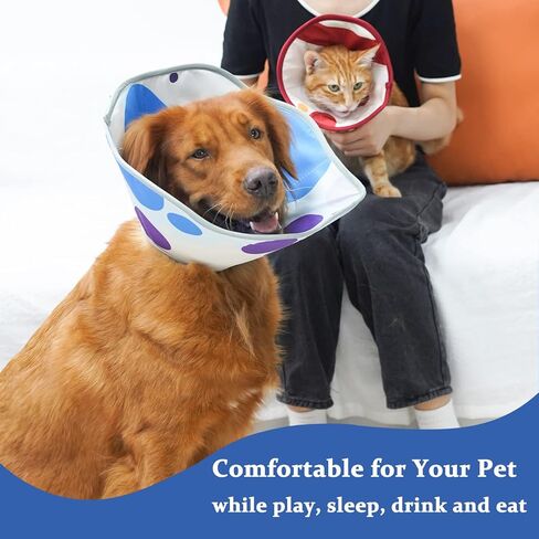 BARKLESS Soft Cones for Medium and Large Dogs After Surgery, Protective Dog Surgery Collar to Prevent Licking, Adjustable Cone of Shame Alternatives (Grey, L) in Saudi Arabia