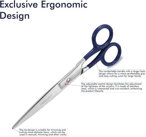 Small Sharp Embroidery Scissors - 5" Precision Tiny Stainless Steel Detail Needlework Shears for Sewing Trimming Fabric Thread Yarn, Comfort Blue Grip Stitchwork Scissors in Saudi Arabia