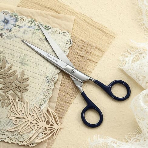 Small Sharp Embroidery Scissors - 5" Precision Tiny Stainless Steel Detail Needlework Shears for Sewing Trimming Fabric Thread Yarn, Comfort Blue Grip Stitchwork Scissors in Saudi Arabia