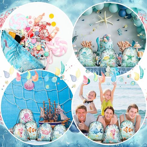 Sanwuta 18 PCS تحت حفل البحر يفضل الأكياس Goodie Ocean Gift Pags Beach Sea Animal Candy Treatpack Ramentspack for Summer Birthdy Party Decor in Kuwait