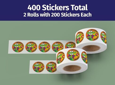 ZOCO - Buckle Up Sticker Roll (400 Count) - Seat Belt Safety - Positive Message Stickers - Kids Giveaways Bulk - 2 Inch Round in Kuwait