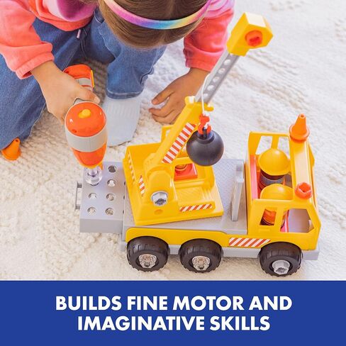 Educational Insights Design & Drill Bolt Buddies Crane Take Apart Toy with Electric Toy Drill, Preschool STEM Toy, Boys & Girls Ages 3+ in Saudi Arabia