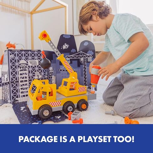 Educational Insights Design & Drill Bolt Buddies Crane Take Apart Toy with Electric Toy Drill, Preschool STEM Toy, Boys & Girls Ages 3+ in Saudi Arabia