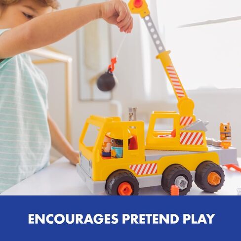 Educational Insights Design & Drill Bolt Buddies Crane Take Apart Toy with Electric Toy Drill, Preschool STEM Toy, Boys & Girls Ages 3+ in Saudi Arabia