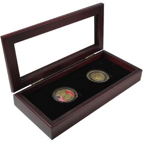 Guardhouse Blue Velvet Coin Display/Gift Box for Two Large/Air Tite “H" Capsules