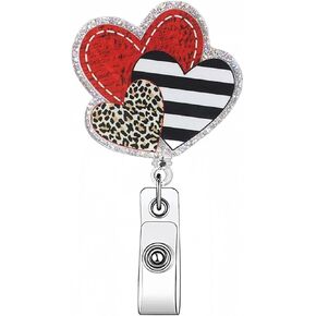 Bow Badge Reel,Grey Bow Badge Reels Retractable,Silver Glitter Retractable Badge Holder with Swivel Alligator Clip,Retractable Badge Holders with ID Clip for Nurse Student Doctors Teacher
