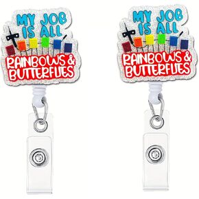 2PCS Multicoloured Phlebotomy Badge Reel or Accessories with Retractable Clip，Phlebotomy Essentials，Order of Draw Badge Card，Order of Draw Phlebotomy for Nurse Doctor Assistant Medical Staff