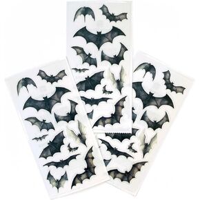 Paper House Productions Spooky Season Pack of 3 Sticker Half-Sheets for Crafts, Scrapbooking & Collecting - Watercolor Bats