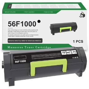 56F1000 High Yield Toner Cartridge (1-Pack) - Compatible 56F1000 Toner Cartridge Replacement for Lexmark 56F1000 Black Toner Cartridge for MS621dn MS321dn MS421dn MX321adw MX521ade MS521dn Printer