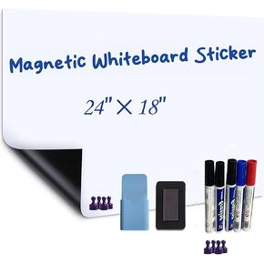 ملصق اللوحة البيضاء المغناطيسية - لوحة محو جافة للمادة اللاصقة لورقة الاتصال باللوحة البيضاء للوحة المكتب المغناطيسي الجاف (24 '' × 17 '') in Kuwait