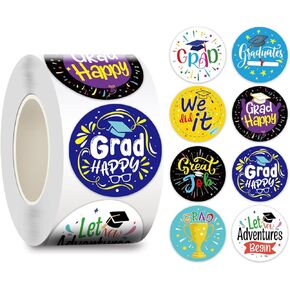 500Pcs Independence Day Label Stickers Roll 4th of July Envelope Seals Stickers Patriotic Party USA Flag Star Balloon Adhesive 1.5inch Round Labels Wrapping Paper for Card Gift Bags Decor 8 Designs