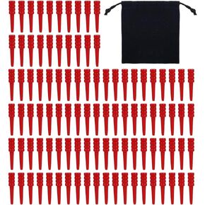 100pcs أوتاد cribbage الخشبية ، أوتاد لوحات خشبية cribbage تناسب الثقوب 1/8 بوصة مع حقيبة تخزين الرباط للملحقات دبابيس لعبة cribbage التقليدية (أحمر)