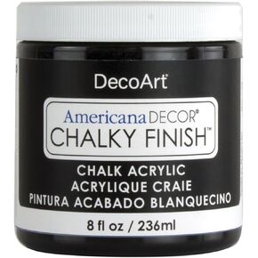 DecoArt Americana Chalky Finish Paint 8oz, Carbon,Gray