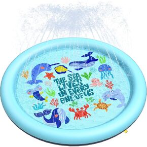 PENEAST DOG Splash Pad 51 "حمام سباحة للكلاب المضادة للانزلاق للكلاب الكبيرة 0.58 مم من ألعاب الكلب الكلب في الهواء الطلق - إكسسوارات الكلاب للكلاب الكبيرة