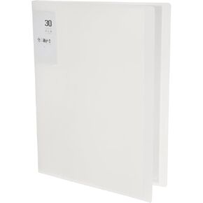 M&G 30-Pocket Binder with PP Plastic Sleeves A4(White), Art Portfolio Folder with Clear Sheet Protectors, Display 60 Pages for Organizing Documents, 310x235x20mm