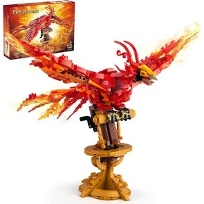 Phoenix Building Set, Bird Animals Set Wings Adjustable Building Kit, Collectible Magic HP Model Toys Gifts for Adults Kids Fans 12+ (938 PCS)