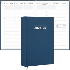 2025 Appointment Book & Planner - Daily Hourly Planner from January 2025 to December 2025, weekly appointment book 2025 with Tabs and Half Hour (30 Mins) Interval, 5.8'' x 8.3'', Blue