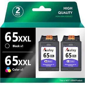 XL 65 XXL Ink cartridges Black/Color Combo Pack High Yield Compatible Replacement for HP 65XXL DeskJet 3755 2652 3752 2624 2655 3722 3720 3723 3758 Envy 5055 5052 5058…