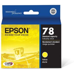 EPSON 78 Claria Hi-Definition Ink Standard Capacity Yellow Cartridge (T078420) Works with Artisan 50, Photo R260, R280, R380, RX580, RX595, RX680