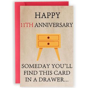 Happy 8 Year Anniversary Card for Him Her, Funny 8th Wedding Anniversary Card for Couple Husband Wife, Best Bronze Aday Gifts for Men Women, Sweet Valentines Gifts Ideas in Kuwait