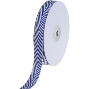 COTOWIN Soft Cotton Herringbone Tape Ribbon , 5/8" x 10 Yards (Blue)