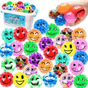Smile Stress Balls, Fidget Toys Bulk - 30 Pack Adult Mini Stress Balls Party Favors