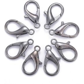 100 Pieces - Lobster Clasps - Gold Tone - 10x6mm w/ 1mm Hole