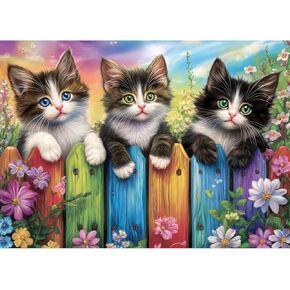 AIRDEA Diamond Art Paintings Kits for Adults Beginners,12x16 Inch DIY Gem Art Kits Animals,Flowers and Cats