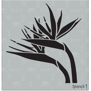 Stencil1 Bird of Paradise Stencil - Reusable for Painting - Create DIY Bird of Paradise Decor on Walls Fabric & Furniture Art Craft (5.75" x 6")