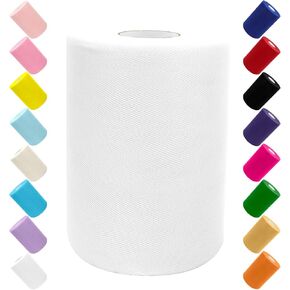 Light Blue Tulle Fabric Rolls 6 Inch 100 Yards Light Blue Tulle Ribbon for Gift Wrapping DIY Tutu Skirt Halloween Wedding Christmas Baby Shower Birthday Party Decorations Craft Supplies Tulle Roll