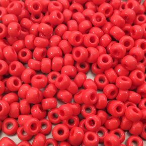 Miyuki Round Rocaille Seed Beads Size 6/0 Opaque Red Approx 20 Grams in 5 Inch Tube