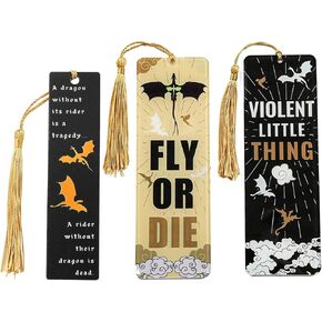 Wings Fourth Acrylic Lougmmark Supplies - المرجعية الرابعة لـ Wing Merch Dragon ، مجموعة من 3 ، علامة Book for Reading Men Women ، Collection Book Lover Gifts (Style F)