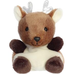 Aurora® Festive Palm Pals™ Dash Reindeer™ Stuffed Animal - Pocket-Sized Play - Collectable Fun - Brown 5 Inches