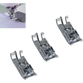 3PCS Overcast Sewing Machine Presser Foot for All Low Shank Snap-On Singer, Brother, Babylock, Janome, White, Juki, Janome, New Home, Simplicity, Elna, Etc