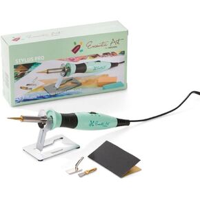 The Original: Art Stylus Pro with Interchangeable Tips (Standard Drawing, Brush Head, Rectangular Shape) for Low-Heat Encaustic Painting - Ideal for Artists, Teachers, Parents, Crafters