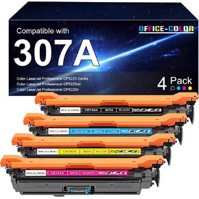 307A Toner Cartridge Set Replacement for HP 307A Works with HP Color Laserjet Professional CP5225 Series CP5225n CP5225dn Printer (Black,Cyan, Magenta, Yellow 4 Pack)