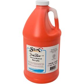 Sax True Flow Heavy Body Acrylic Paint, 1/2 Gallon, Chrome Orange - 439286, 64 Fl Oz (Pack of 1)