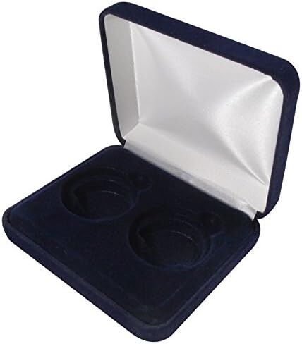 Guardhouse Blue Velvet Coin Display/Gift Box for Two Large/Air Tite “H" Capsules in Kuwait