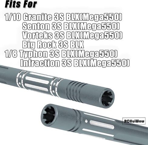 Metal RC Center Driveshafts Upgrades Part for 1/10 Granite/Senton/Vorteks 3S BLX(Mega550),Big Rock 3S BLX,1/8 Typhon/Infraction 3S BLX(Mega550).Alloy Aluminium Center CVD Axles,Red in Kuwait