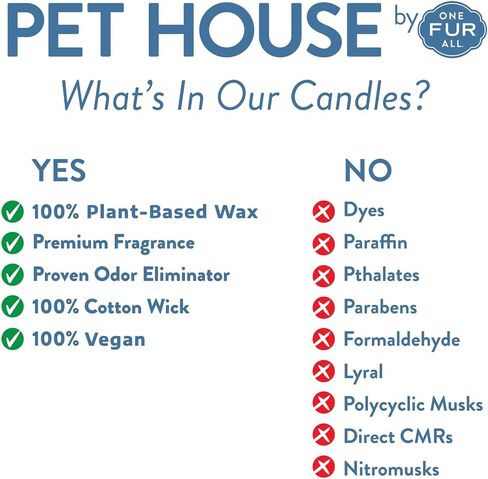 One Fur All Pet House Scented Candle, 9 OZ Glass Jar, 100% Plant-Based Soy Candle with a Cotton Wick, Clean Burning, Long Lasting Pet Odor Candles for Home, Sugar Cookies in Saudi Arabia