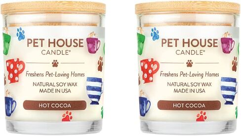 One Fur All Pet House Scented Candle, 9 OZ Glass Jar, 100% Plant-Based Soy Candle with a Cotton Wick, Clean Burning, Long Lasting Pet Odor Candles for Home, Sugar Cookies in Saudi Arabia