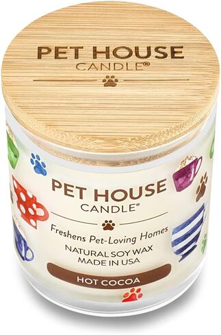 One Fur All Pet House Scented Candle, 9 OZ Glass Jar, 100% Plant-Based Soy Candle with a Cotton Wick, Clean Burning, Long Lasting Pet Odor Candles for Home, Sugar Cookies in Saudi Arabia
