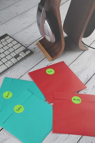 Royal Green Colored Labels 1" inch in 13 Assorted Colors - Sticker Dots 25mm one inch - 312 Pack in Kuwait